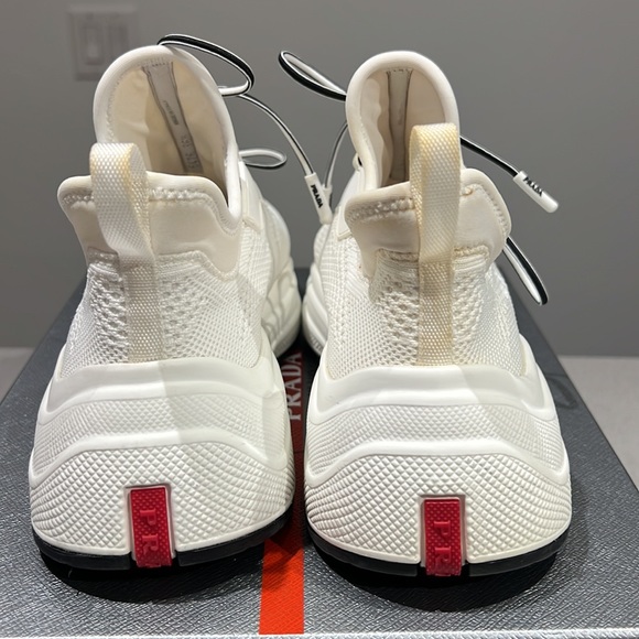 Prada Knit Lace Up Trainer Sneakers - Picture 6 of 7